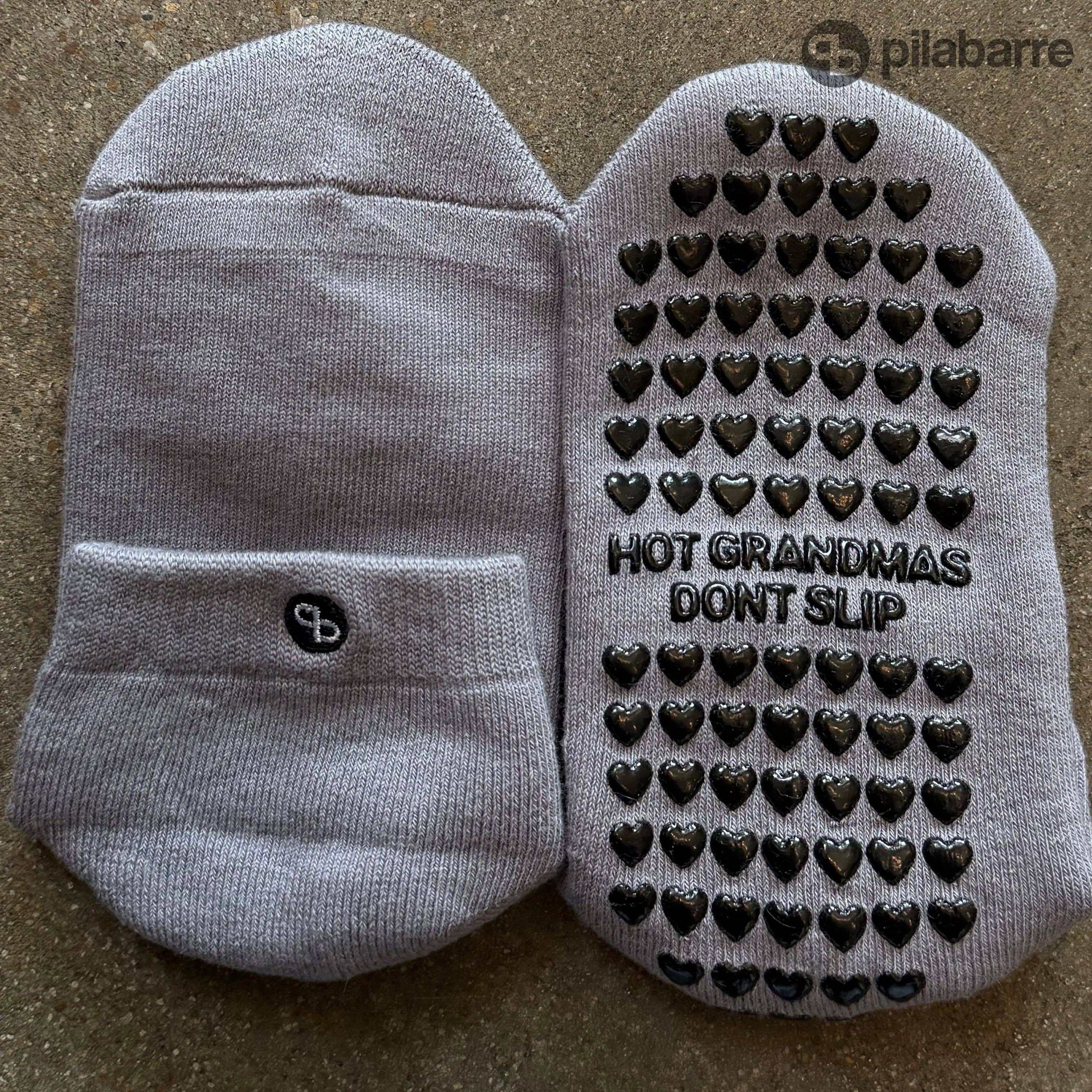Pilabarre – Engroshandel Strømper - Dame – Hotte bedstemødre glider ikke greb sokker - grå/sort2