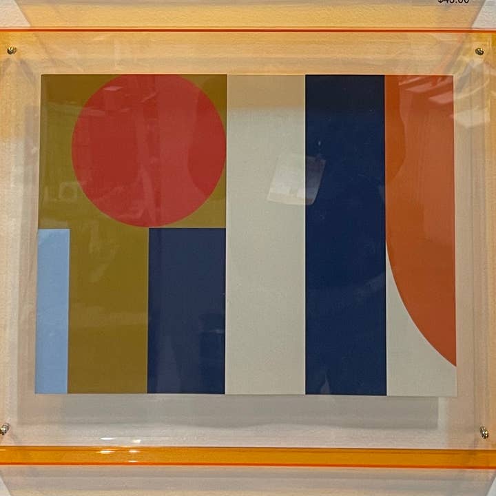 Levitate Acrylic Shadow Box Frame - Orange - Red Moon Print for wholesale by hide+seek SUPPLY CO