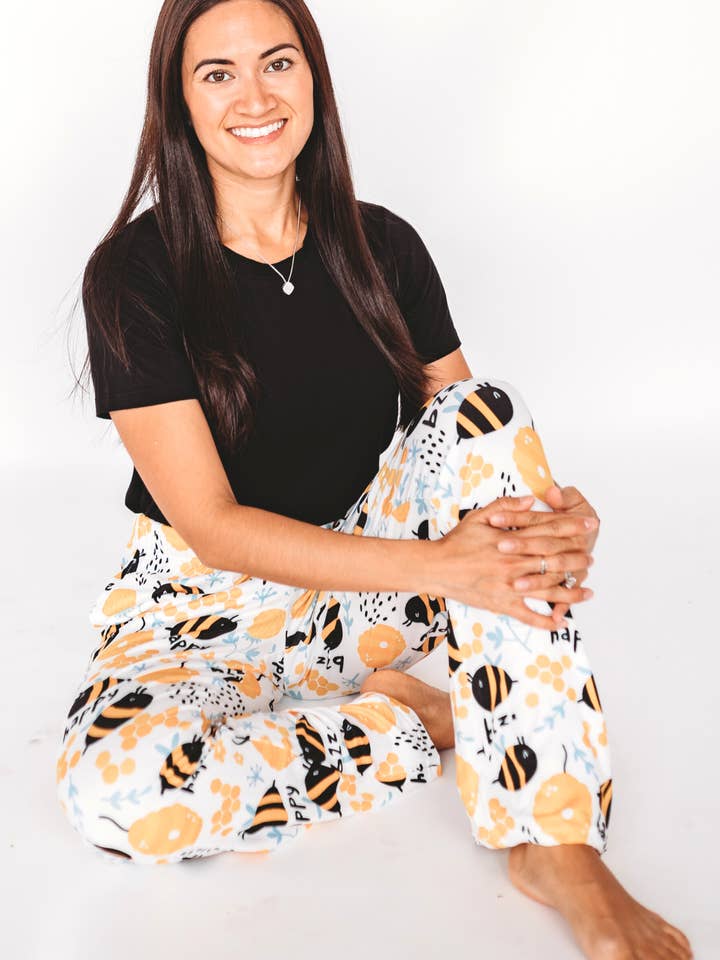 BRIEF INSANITY - Wholesale Lounge Sweatpants/Joggers - Women's - Honey Bee Lounge Pants