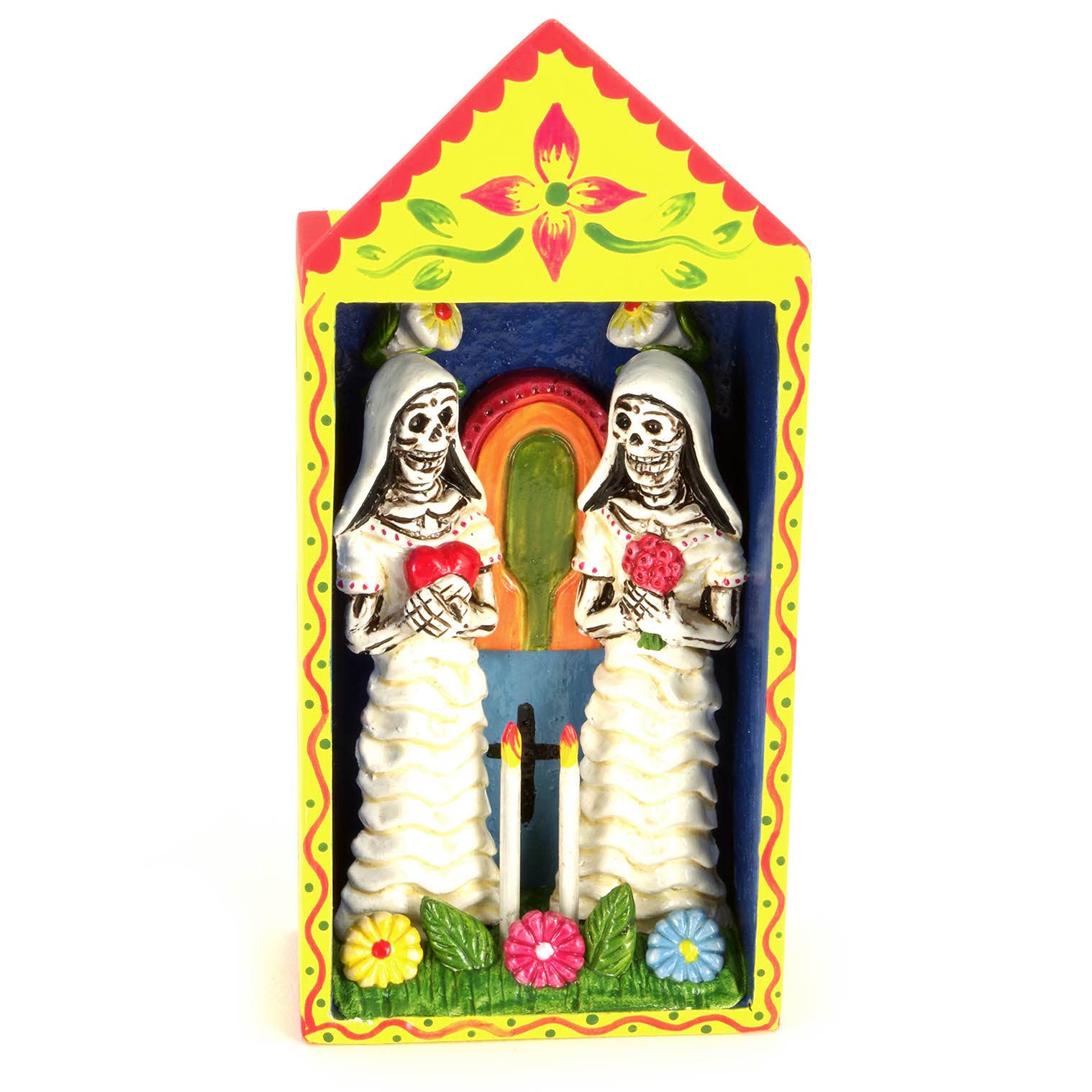 Siesta – Engroshandel Pyntefigur – Tall Wedding Retablo - To brude1