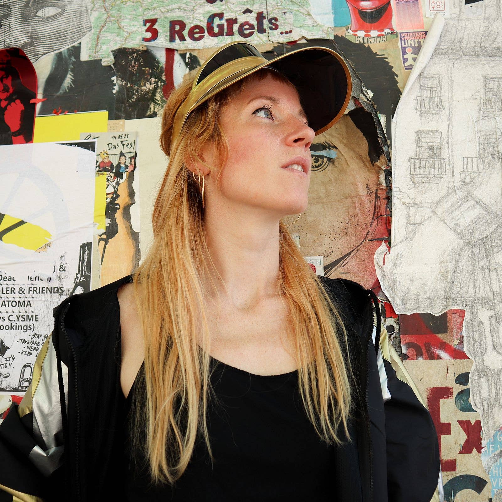 Tribal Trade GmbH - Wholesale Visor - Women's - Visor cap retro shield cap 80s poker cap black/gold4