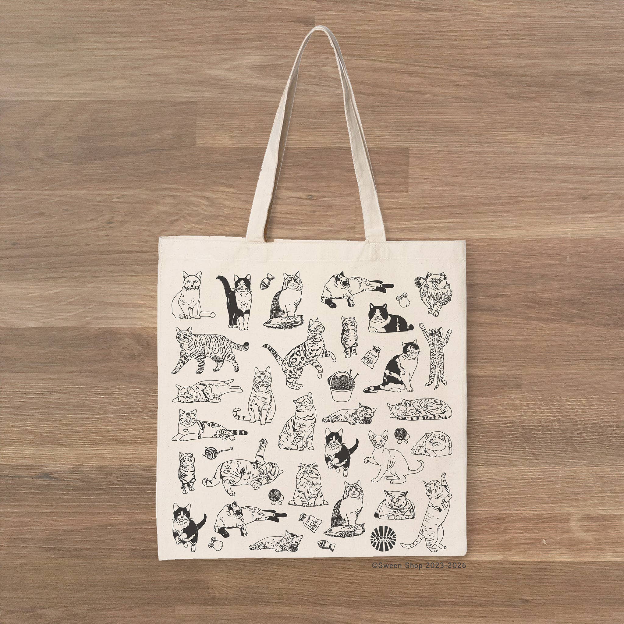 Sween Shop - Wholesale Tote Bag - Unisex - Cat Cotton Canvas Tote Bag Pet Gift 2
