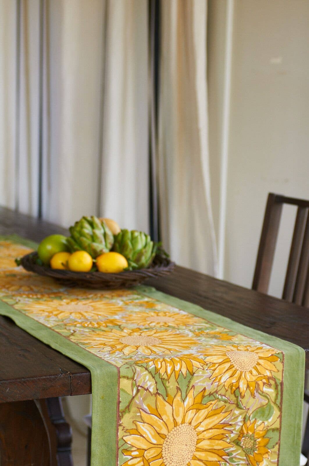 Couleur Nature - Wholesale Table Runner - Sunflower Yellow/Green Runners1