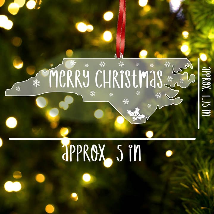 Blue Ridge Mountain Gifts - Wholesale Ornament - North Carolina - Acrylic Ornament - Merry Christmas1