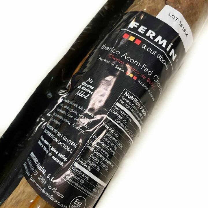 Saturiwa Trading Company - Wholesale Pork - Iberico Fermin Acorn Fed Chorizo 1.3 - 3 lb