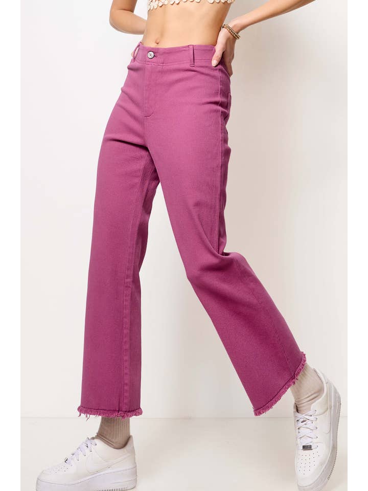 La Miel – Calças - Mulher por atacado – MCP3113-Calças Flare elástica de Cintura Alta Lavada e Macio22