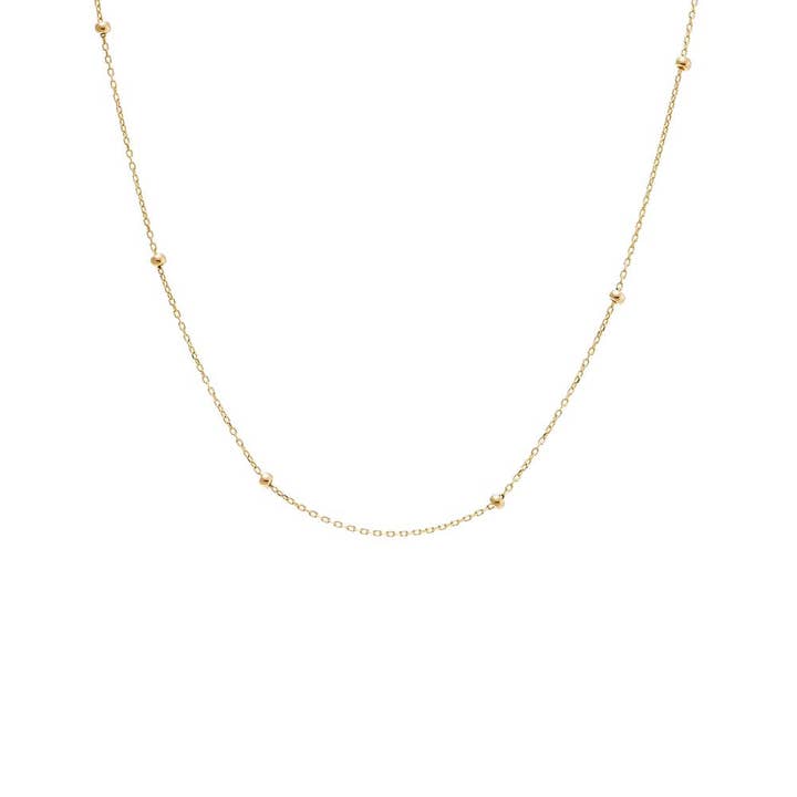Solid Ball Chain Necklace 14K for wholesale by By Adina Eden