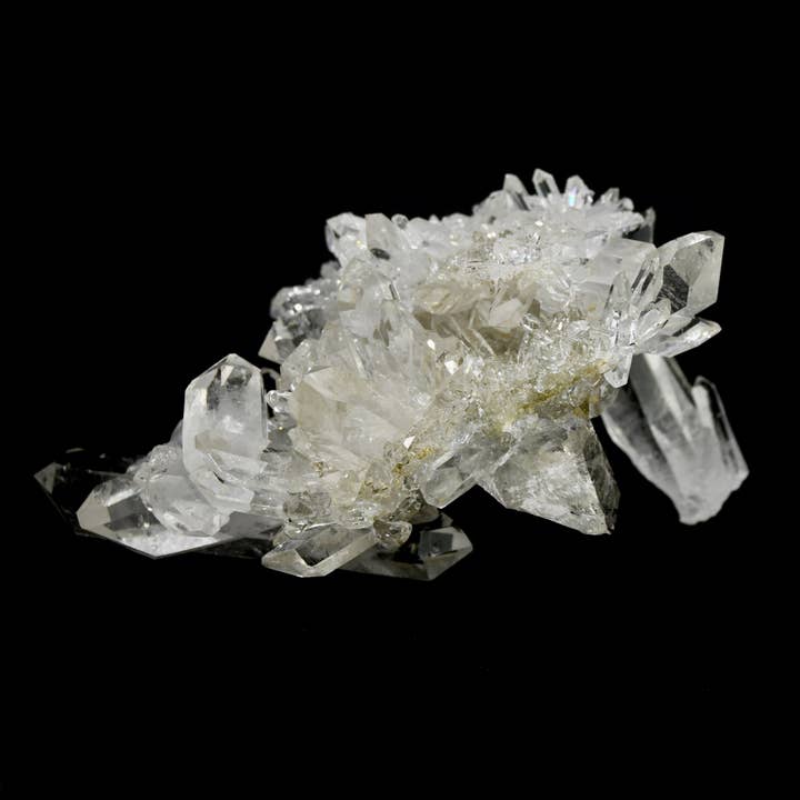 Caspar Curiosities - Wholesale Spiritual Stone/Crystal - 5.9in 1.3lb Cosmic Starburst Record Keeper Lemurian Silver Quartz Chlorite Crystal Cluster Starbrary Optical Corinto, Brazil7