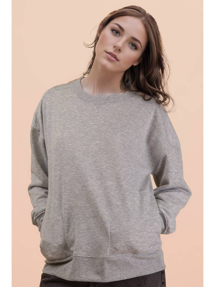 VERY J - Wholesale Knit Top - Women's - NT12385-Oversized Casual Comfy Solid Knit Top27