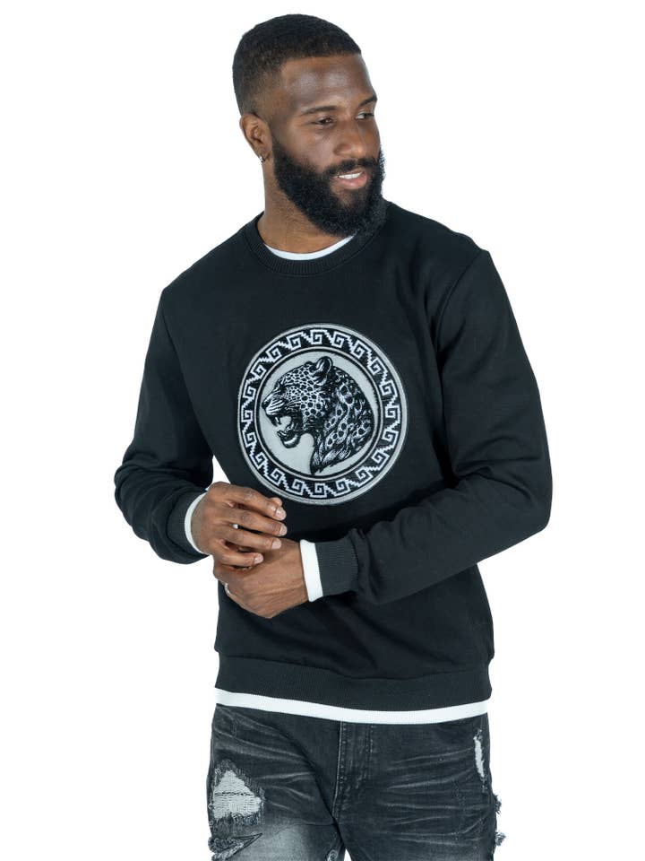 M4590 Pantera Crewneck Tröja - Svart för wholesale av Makobi