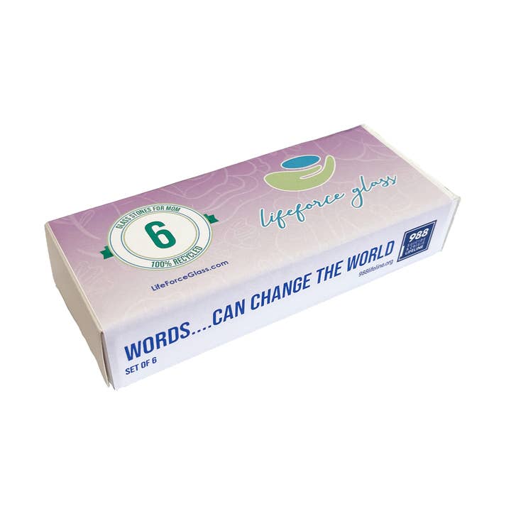 Imprinted Glass Stones with Messages for Mom for wholesale by Lifeforce Glass, Inc.