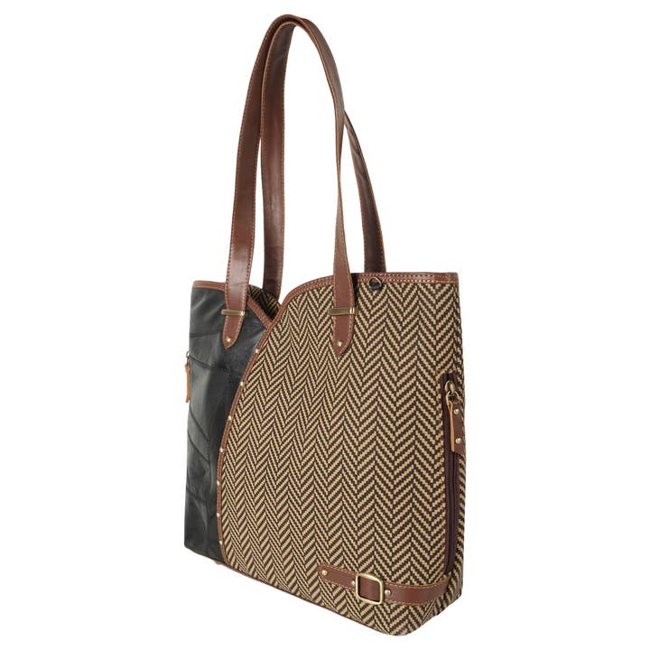 Vaan & Co. - Wholesale Shoulder Bag - Women's - VAAN & CO. - Herringbone Shoulder Bag - CCW1