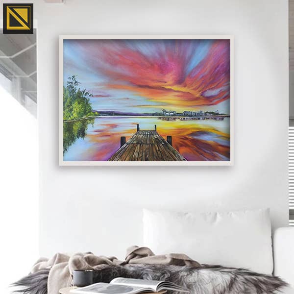 Nawras - Vente Tableau/dessin - Coucher de soleil rêveur