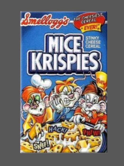 WACKY PACKAGES, Mice Krispies, Magnet, Button, Rice Krispies for wholesale by Ba Ba Buttons