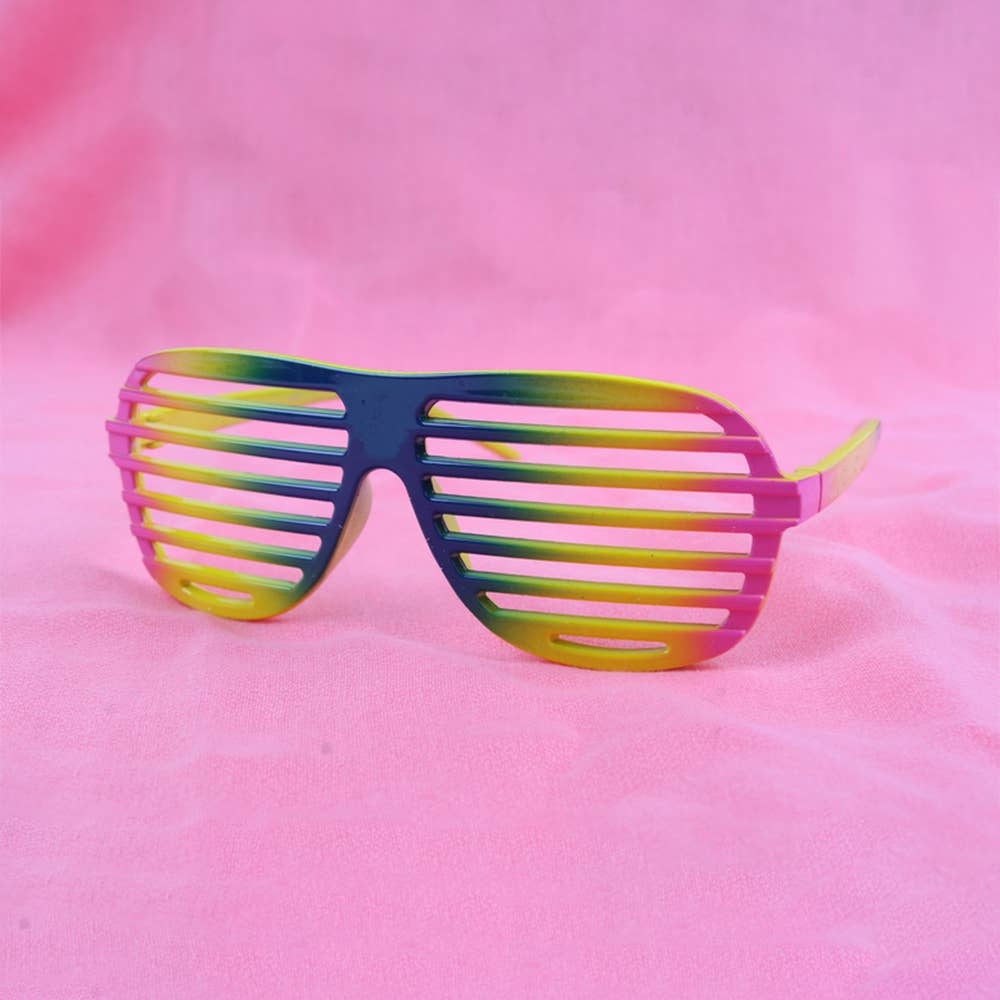 Pop Fashionwear Inc – wholesale Solglasögon - Dam – P1033 Club Party Rainbow Shutter Solglasögon Dussin0