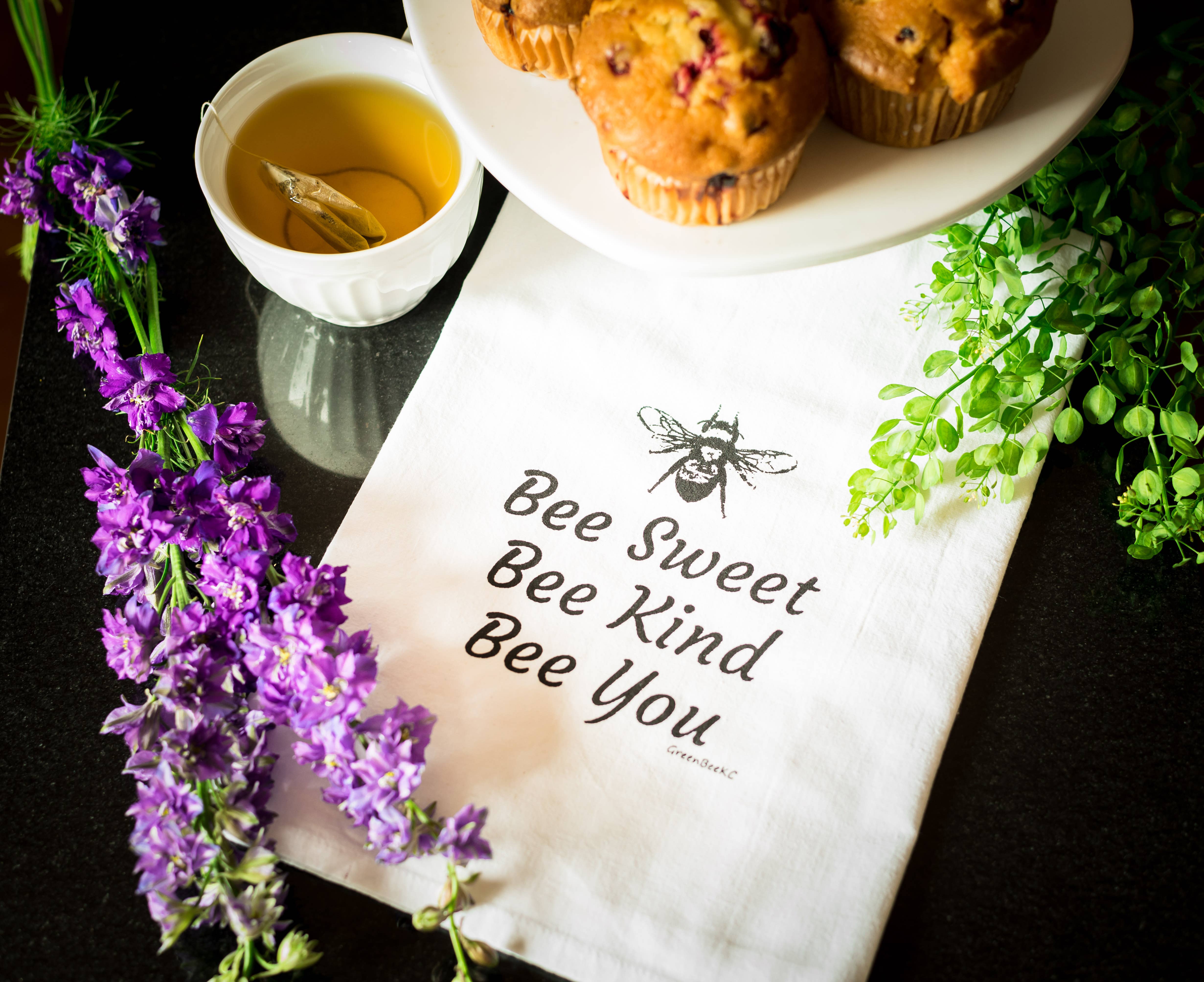Green Bee Tea Towels - Wholesale Tea Towel - Bee Sweet Dish Towel | Tea Towels | Flour Sack Kitchen Towel2