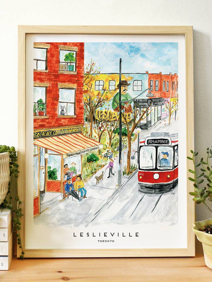 Toronto Leslieville 12x16 Plakat for engroshandel hos The Paperhood