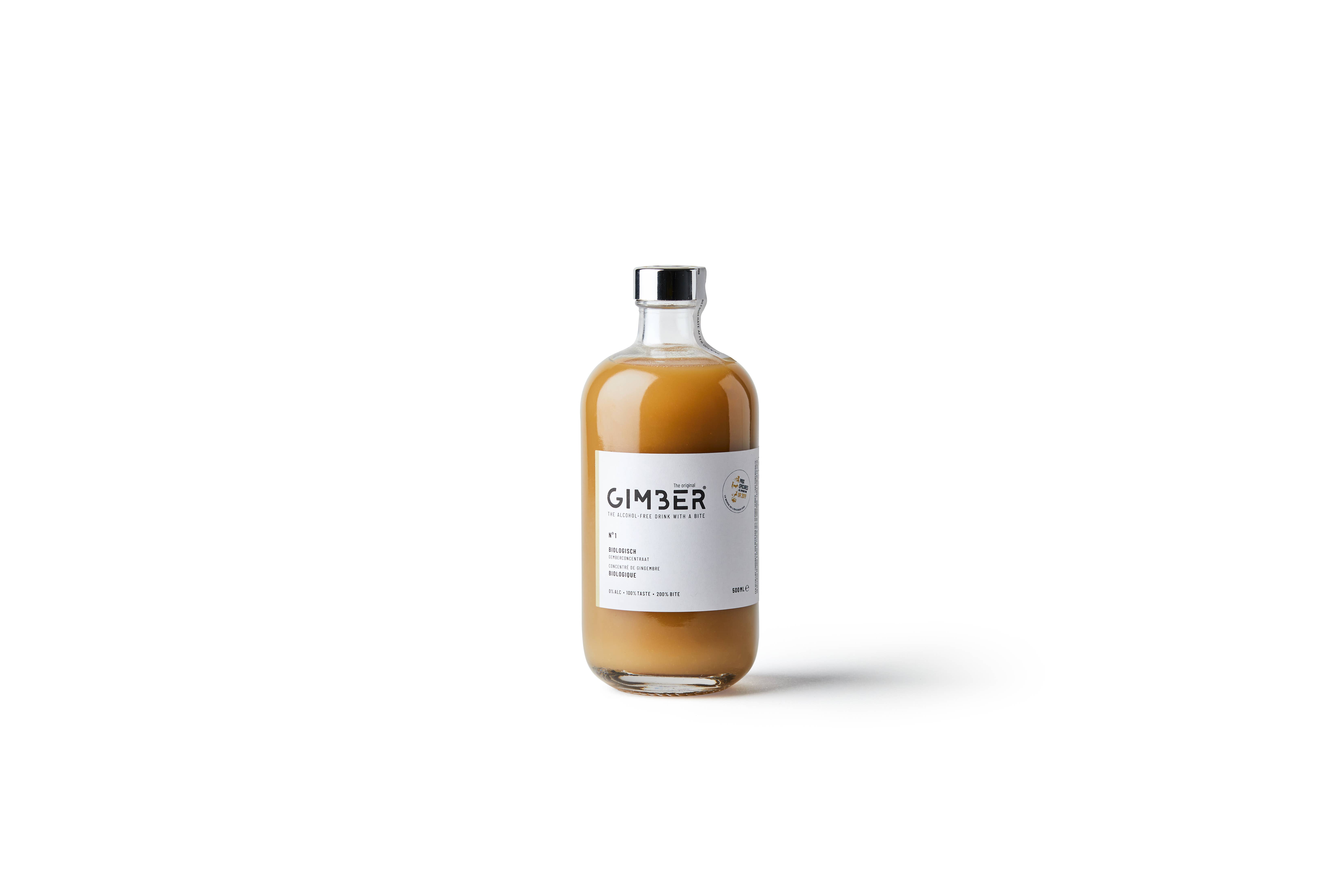 Gimber - Wholesale Non-Alcoholic Aperitif/Mocktail - GIMBER | ORGANIC 500 ml G1 | GINGER CONCENTRATE