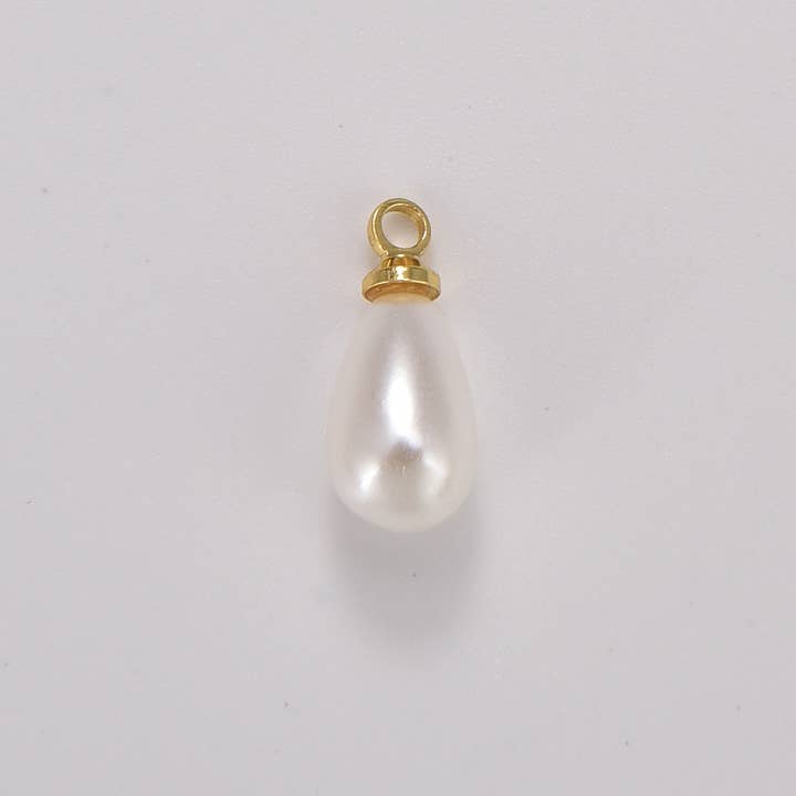 Gold Filled Freshwater Pearl Teardrop Charm Pendant, CP1741 for wholesale by Beads Creation