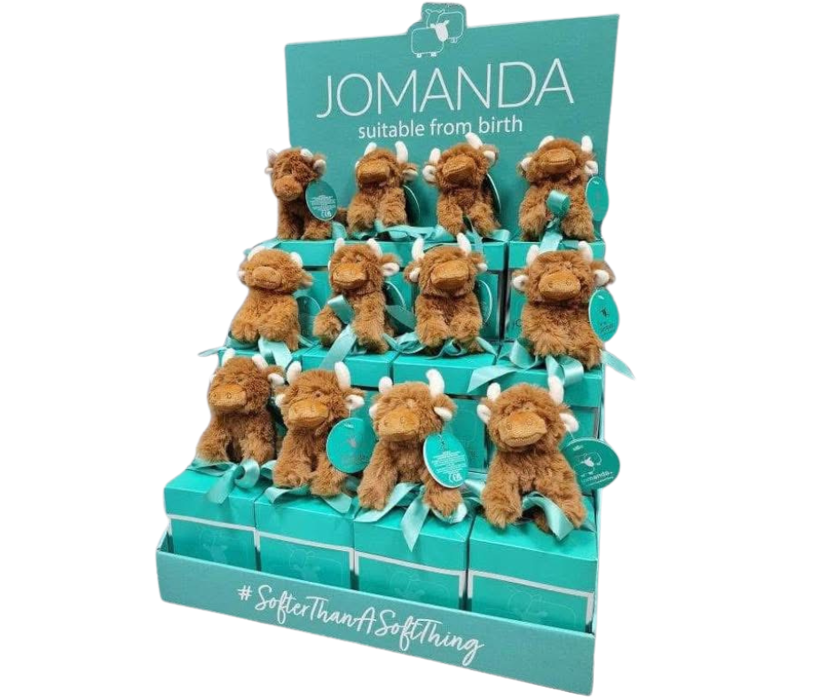 Jomanda Soft Toys & Accessories - Vente Peluche – enfant et bébé - Présentoir de comptoir Mini Mix Peluche douce x36 Lot GRATUIT CDU1