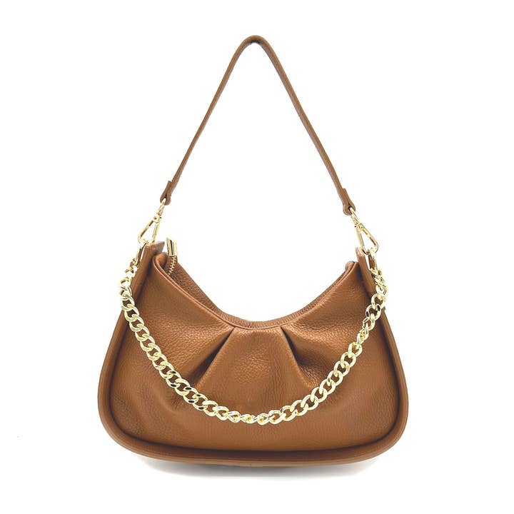 Suie Valentini srl - Venta al por mayor Bolso con correa - Mujer - Bolso con cadena de piel auténtica, fabricado en Italia, art. 112440