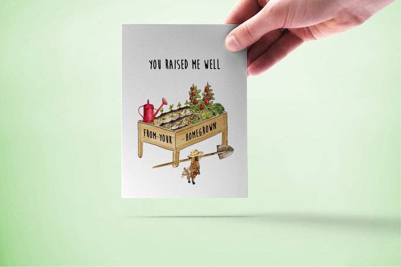 Liyana Studio – Engroshandel Morsdagskort – Gardener Raised Homegrown - Funny Mors Dag-kort5