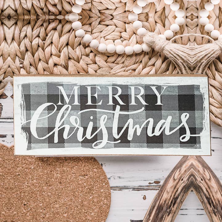 Gia Roma - Wholesale Sign - Funny Christmas Sign, Holiday Humor Wooden Block Signs Red12