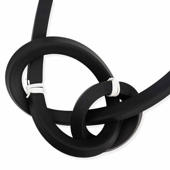 Frank Ideas - Wholesale Bib Necklace - Dramatic bold rubber statement Necklace, LONG KNOT4