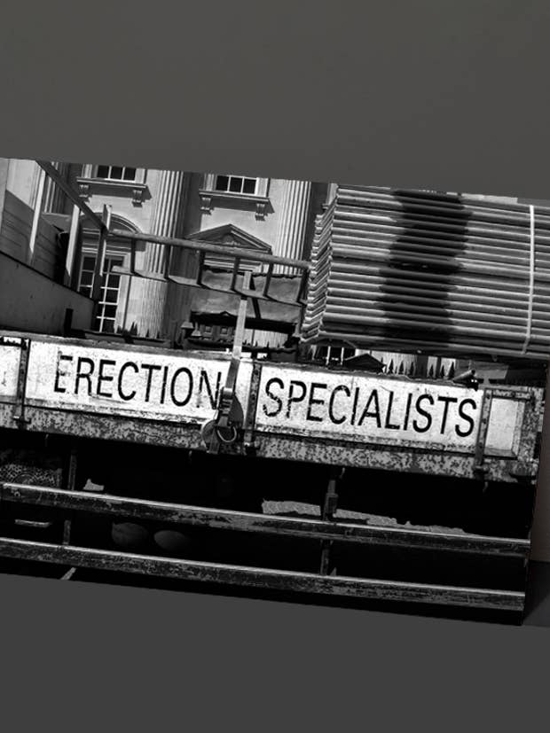 Oxford / Erection Specialist / Greeting Card for wholesale by Eliot Siegel & The British Art Gallery