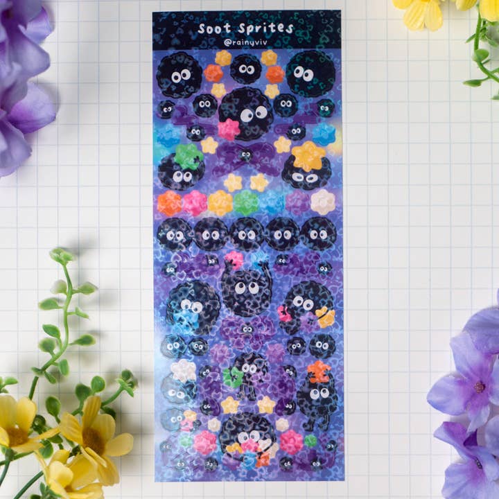 Soot Sprites Deco Sticker Sheet for wholesale by RainyViv