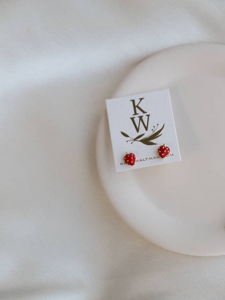 MINI STRAWBERRY STUDS for wholesale by Katie Waltman Jewelry