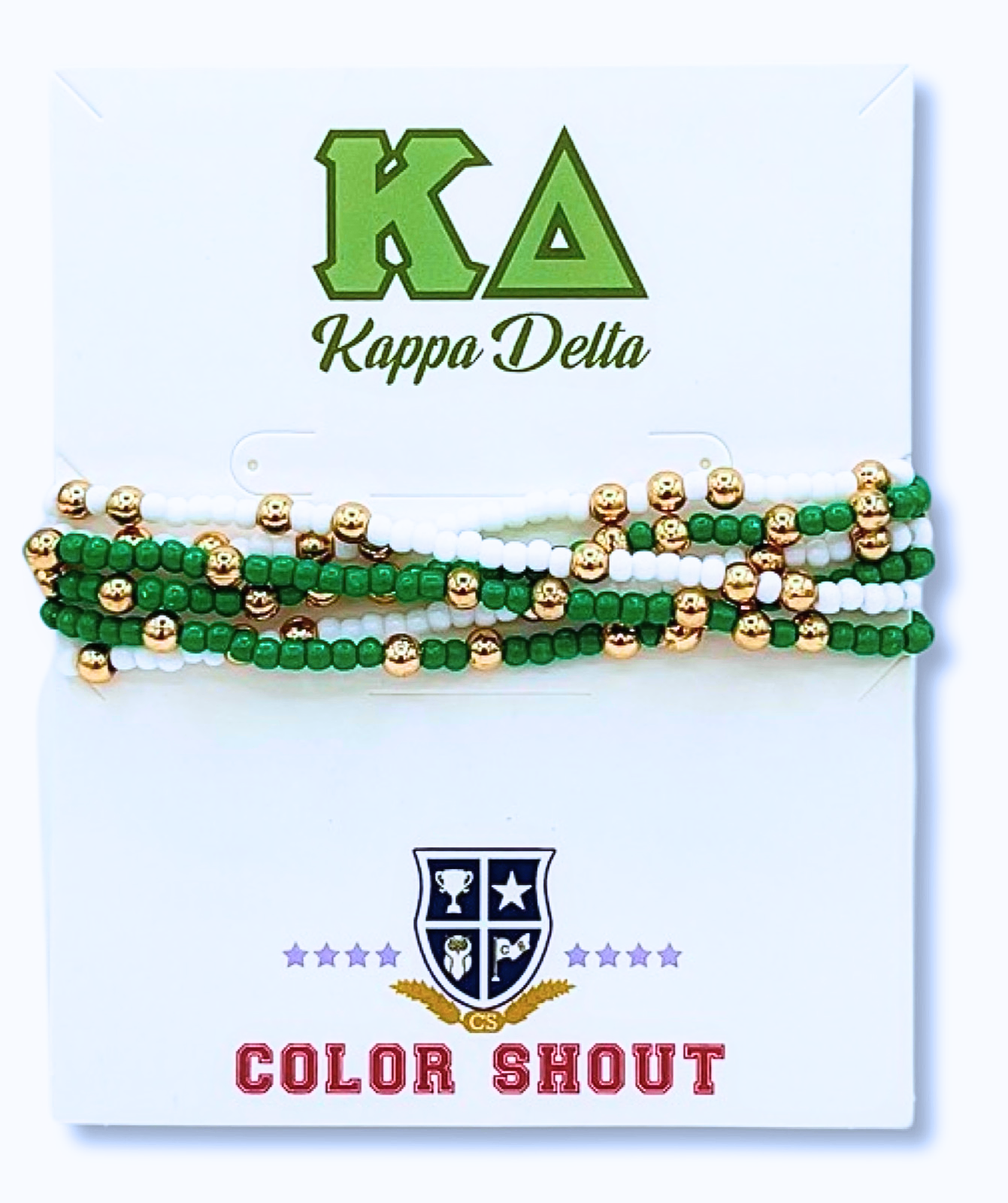 Color Shout - Wholesale Jewelry Set - Sorority Colors Stack: Set of 6 Beaded Stretch Bracelets11