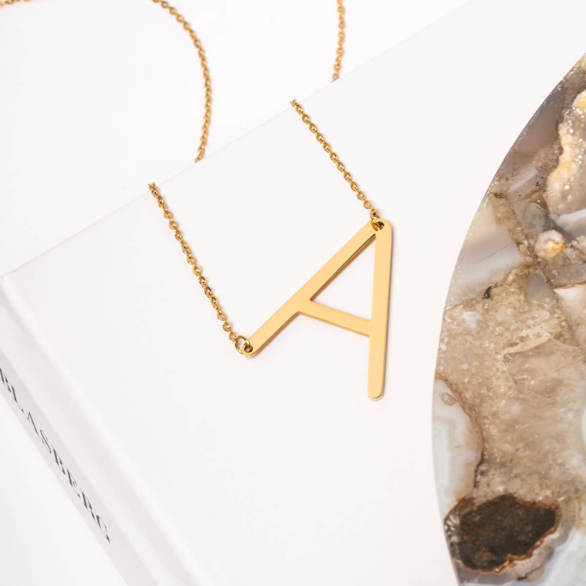 A GOLD INITIAL PENDANT NECKLACE for wholesale on Faire1