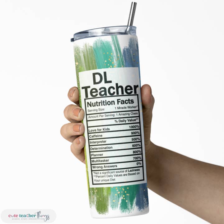 DL Teacher Nutrition Becher für den Großhandel von Cute Teacher Things