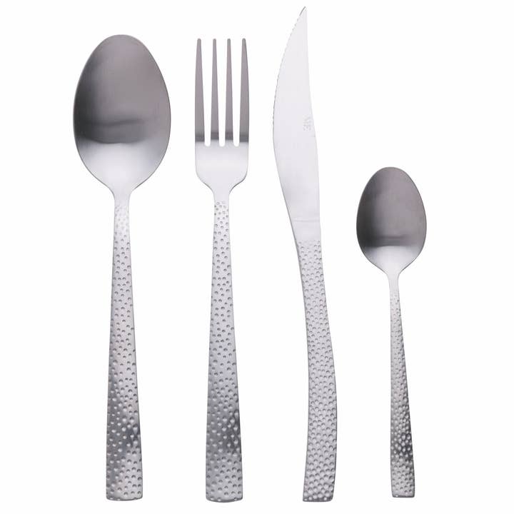 STONE POSATE 24PZ SILVER MATT per la vendita all'ingrosso da parte di VdE Tivoli 1996