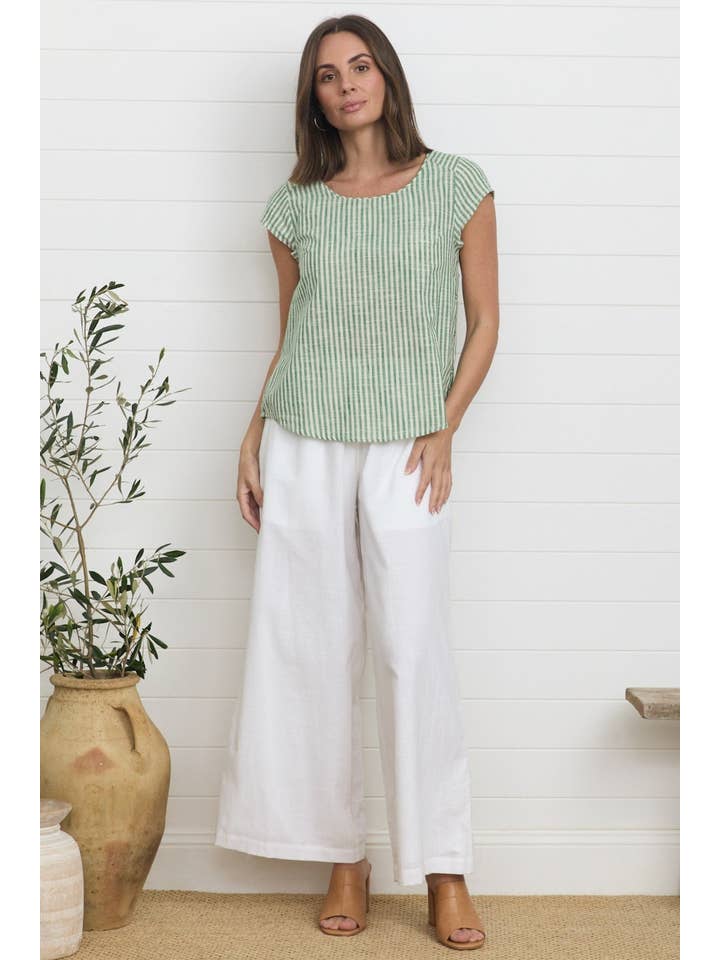 Remi Top - Green Stripe for wholesale on Faire3