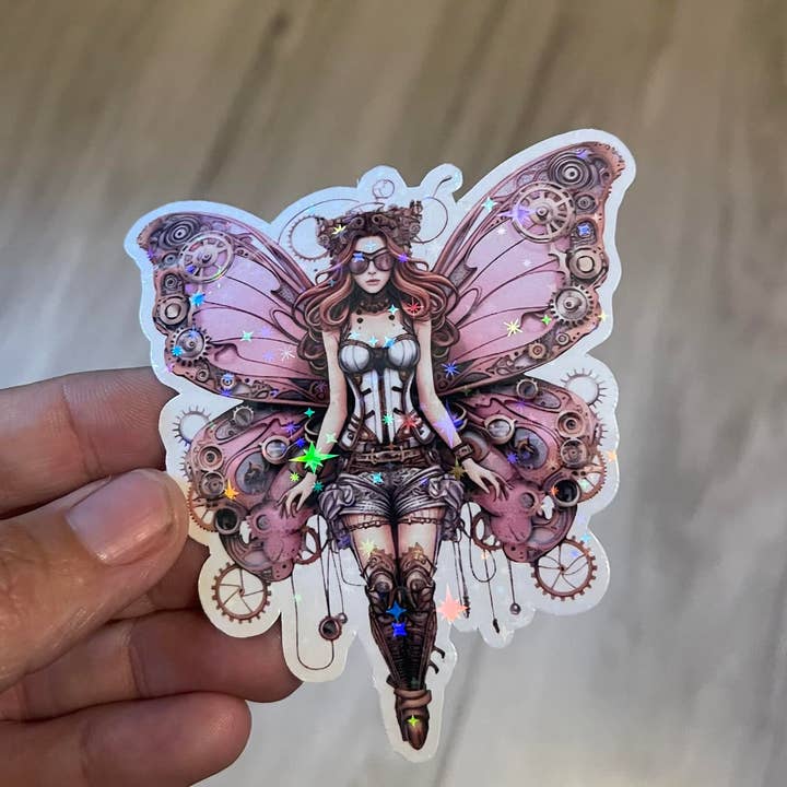 Prairie Chicken Sticker Shop & Gifts - Wholesale Sticker - Steampunk Fairy Die Cut Vinyl Sticker