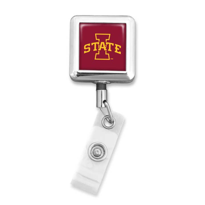 Iowa State Cyclones Square Badge Reel Belt Clip for wholesale by From The Heart