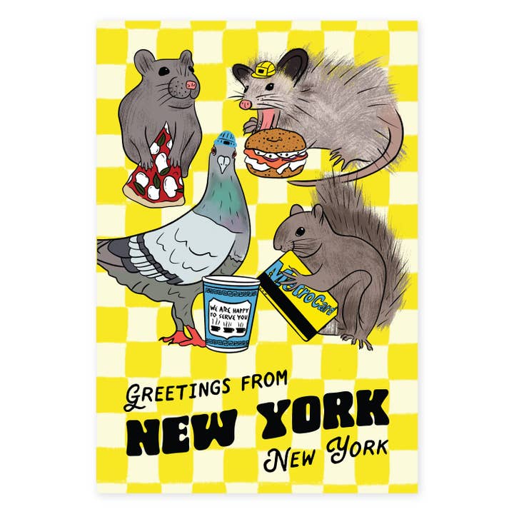 Boss Dotty Paper Co. - Wholesale Postcard - Greetings From New York Postcard