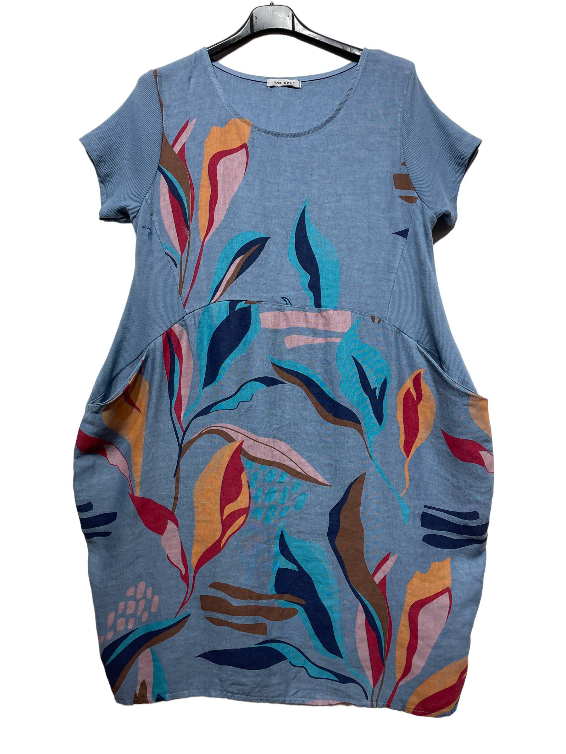 LINEN & COTTON HOUSE – Großhandel Tunika – Damen – TUNIKA AUS LEINEN 3533 BLUMEN13