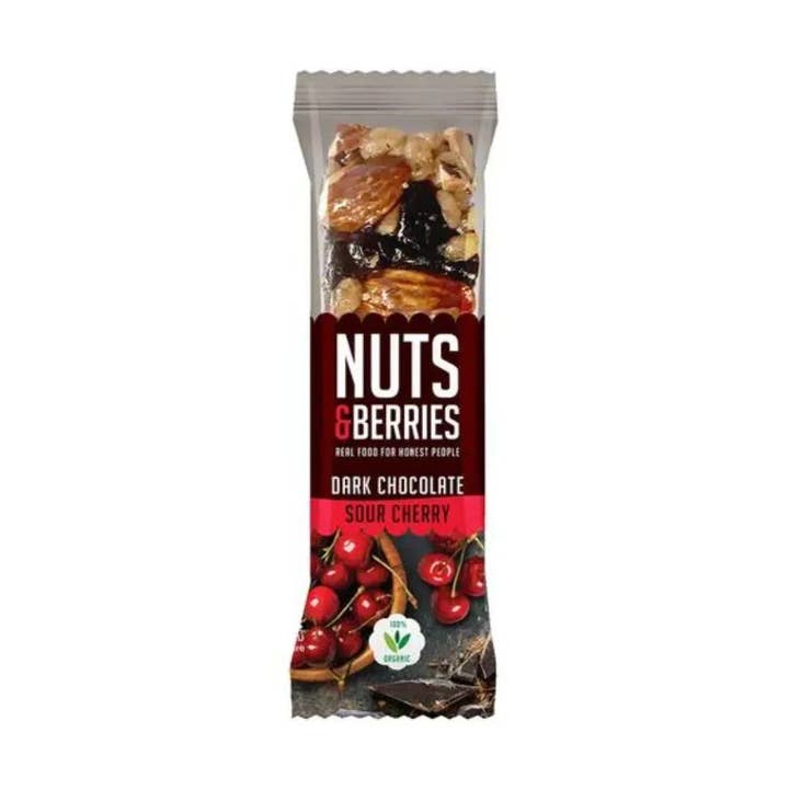 Nuts&Berries Riegel mit dunkler Schokolade und Kirschen 40g für den Großhandel von Original Market