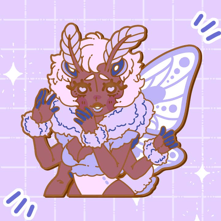 Fuzzwings Pin for wholesale by MOSHI MELON