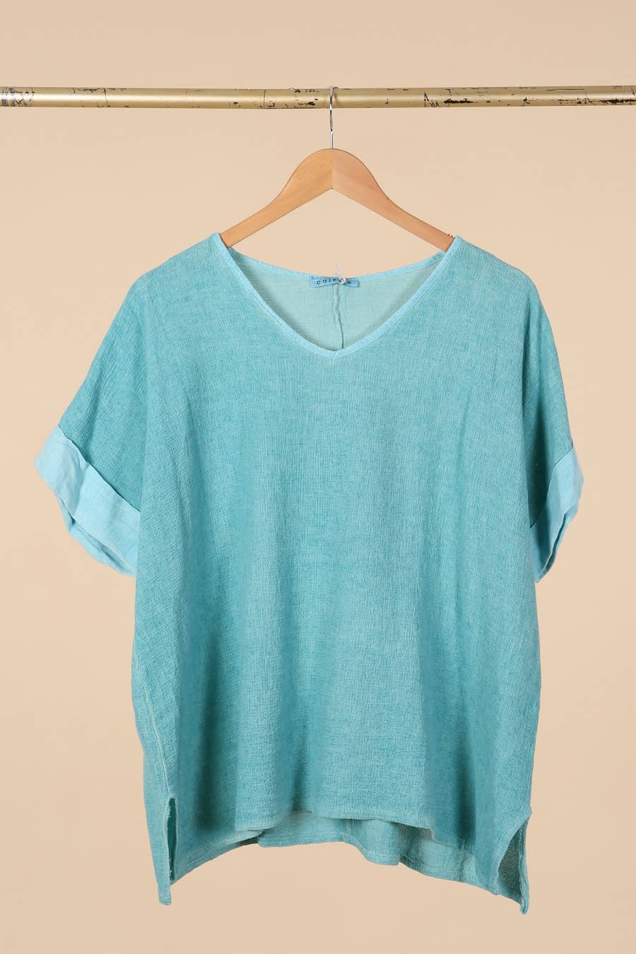 la maison des fibres naturelles – Engroshandel T-shirt – til kvinder – T-shirt i hør- og bomuldsblanding, 10 % hør, 90 % bomuld, model 67633