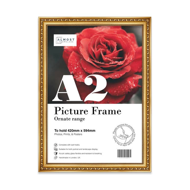 A2 Gold Ornate Picture Frame Fits A2 for wholesale by WholesaleFrames.co.uk