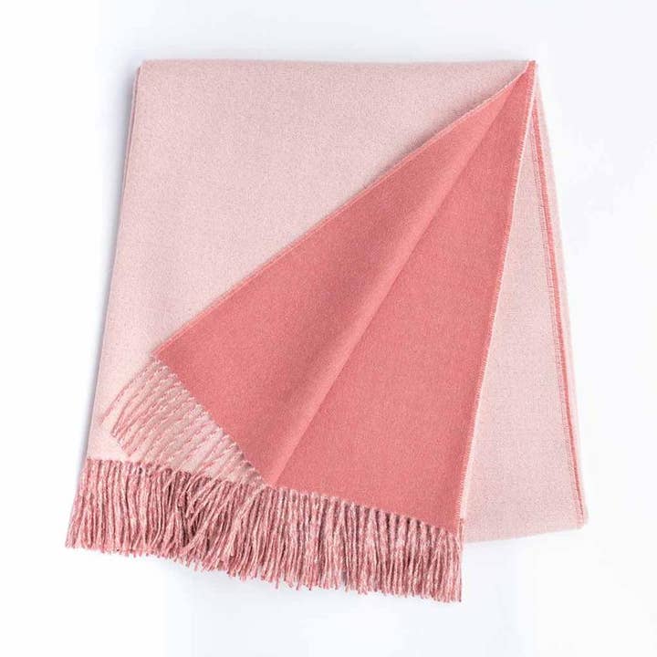 Double-Sided Alpaca Throw - Pink for wholesale by Cocún
