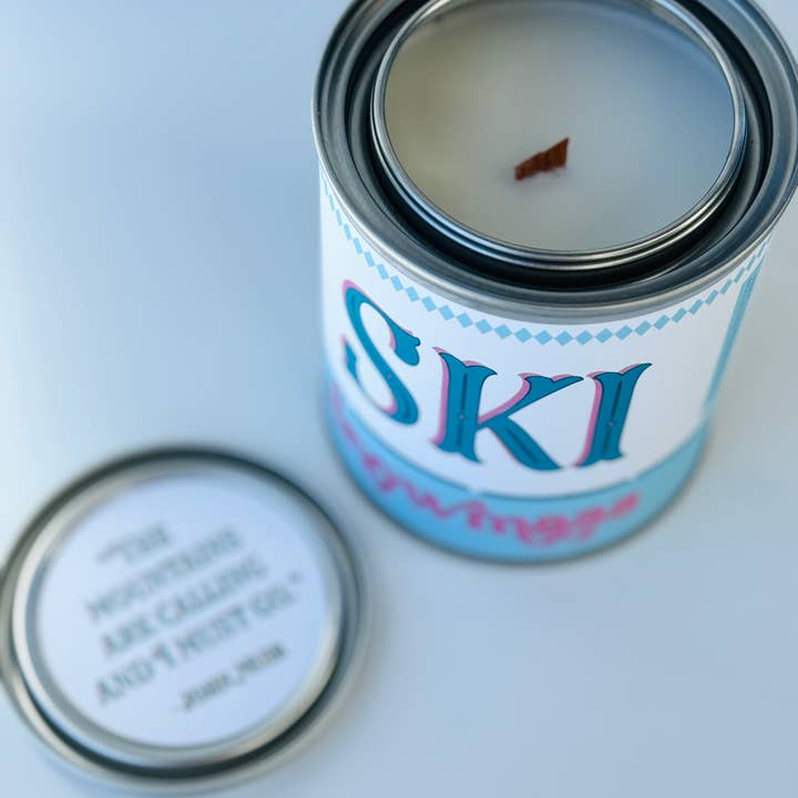 Rambling Caravan - Wholesale Travel Candles - Ski Aspen Candle - Paint Tin Candle5