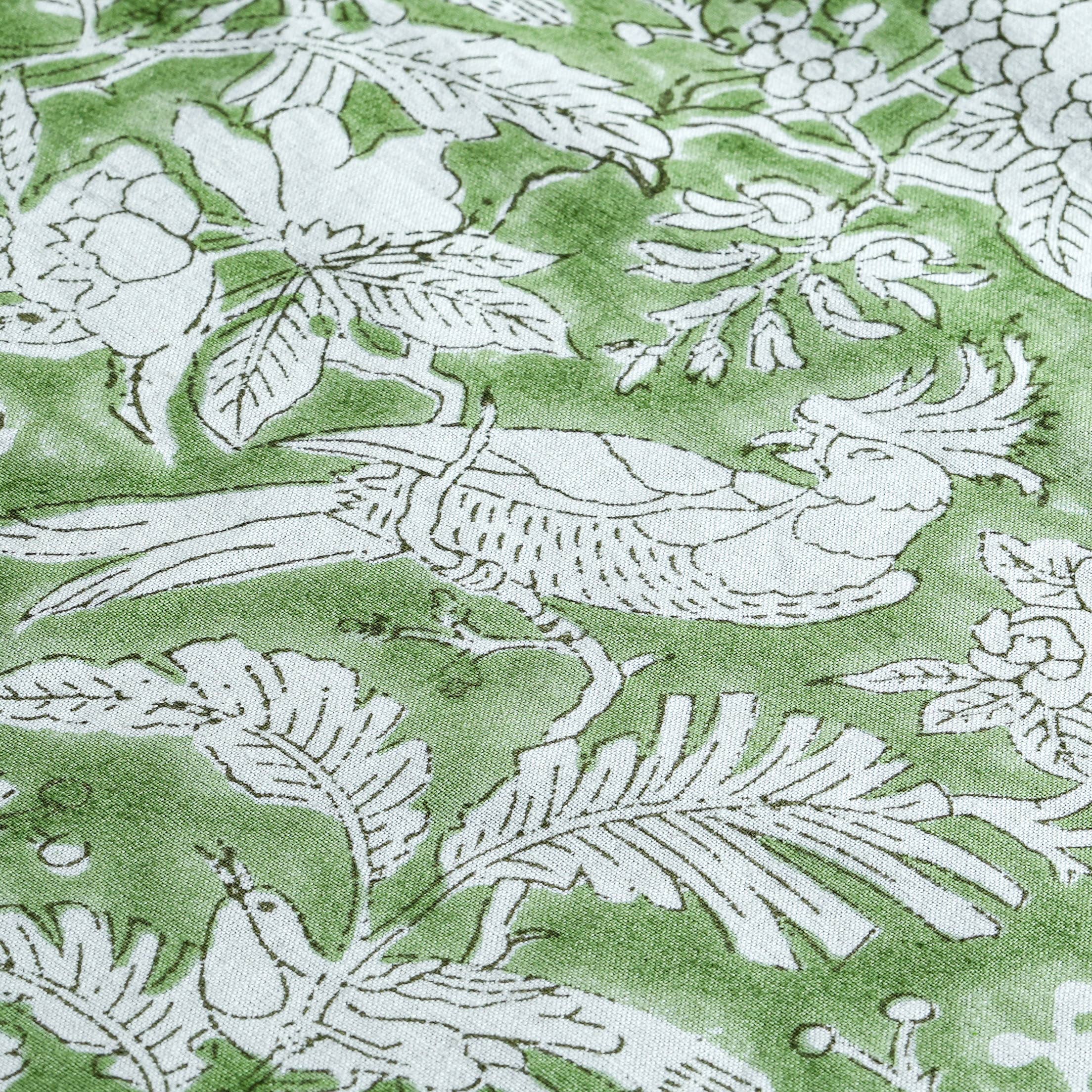 Cotton Print Club - Wholesale Table Runner - Olive Green Block Print Table Runner8