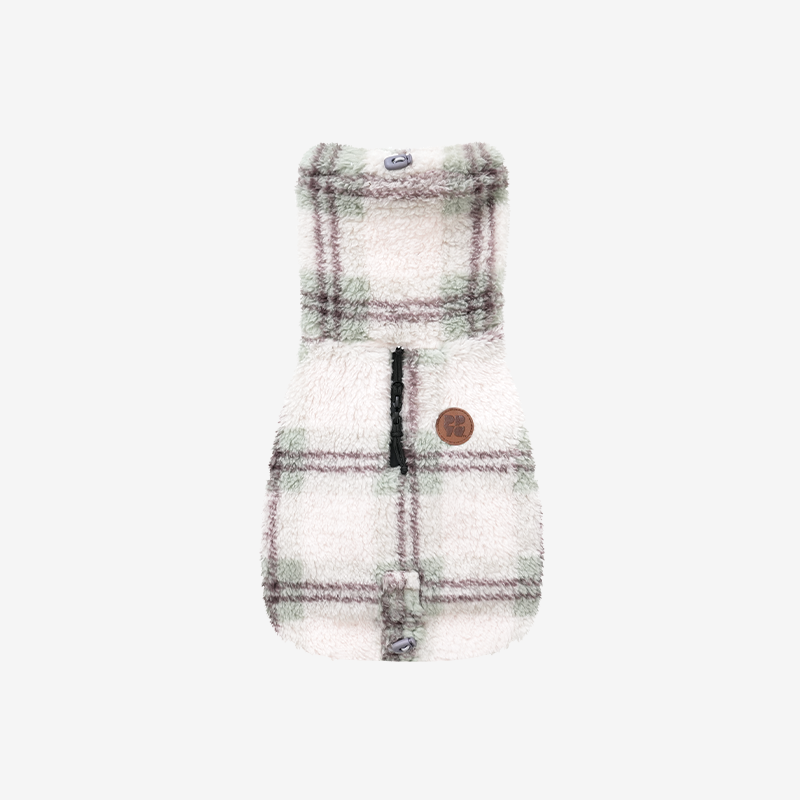 Puppy Gallery – Poncho para cão - Cão por atacado – Poncho de Padrão Xadrez em Fleece Chouchou0