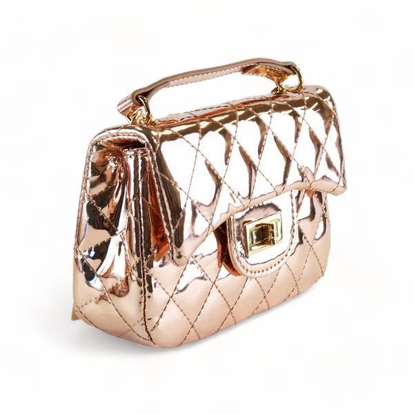 Doe a Dear - Wholesale Crossbody Bag - Kids - B1220-1 Crossbody Metallic Quilted Purse (4 Colors)10