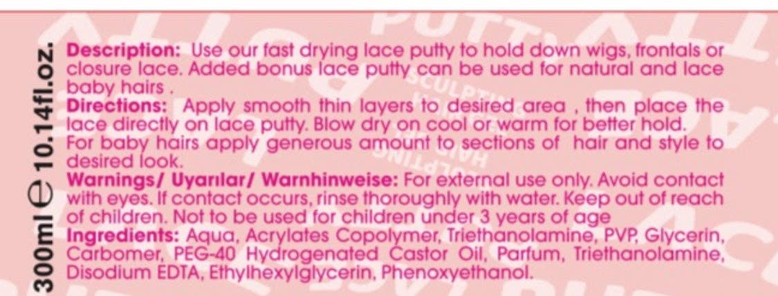 She Is Bomb Collection - Wholesale Hair Styling Gel/Mousse - SHE IS BOMB LACE PUTTY 300ml4